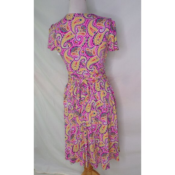 🆕 BODEN Evangeline V-Neck Belted Paisley Print Jersey Dress 4 - Picture 10 of 11